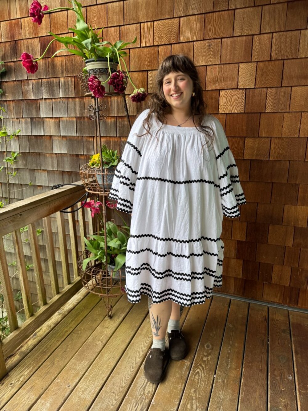 NWT Lisa Marie Fernandez X Target White/Black Linen Blend Dress Women's X-Large